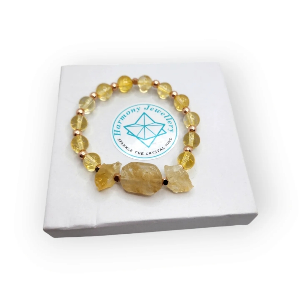 Citrine mix forms handmade bracelet